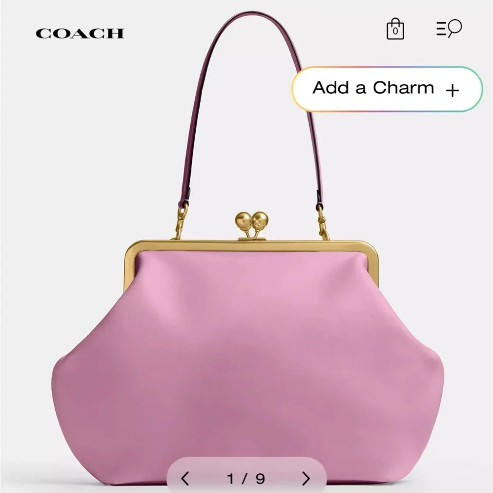 Coach | Bags | Coach Large Kisslock Bag In Rose Nwt | Poshmark